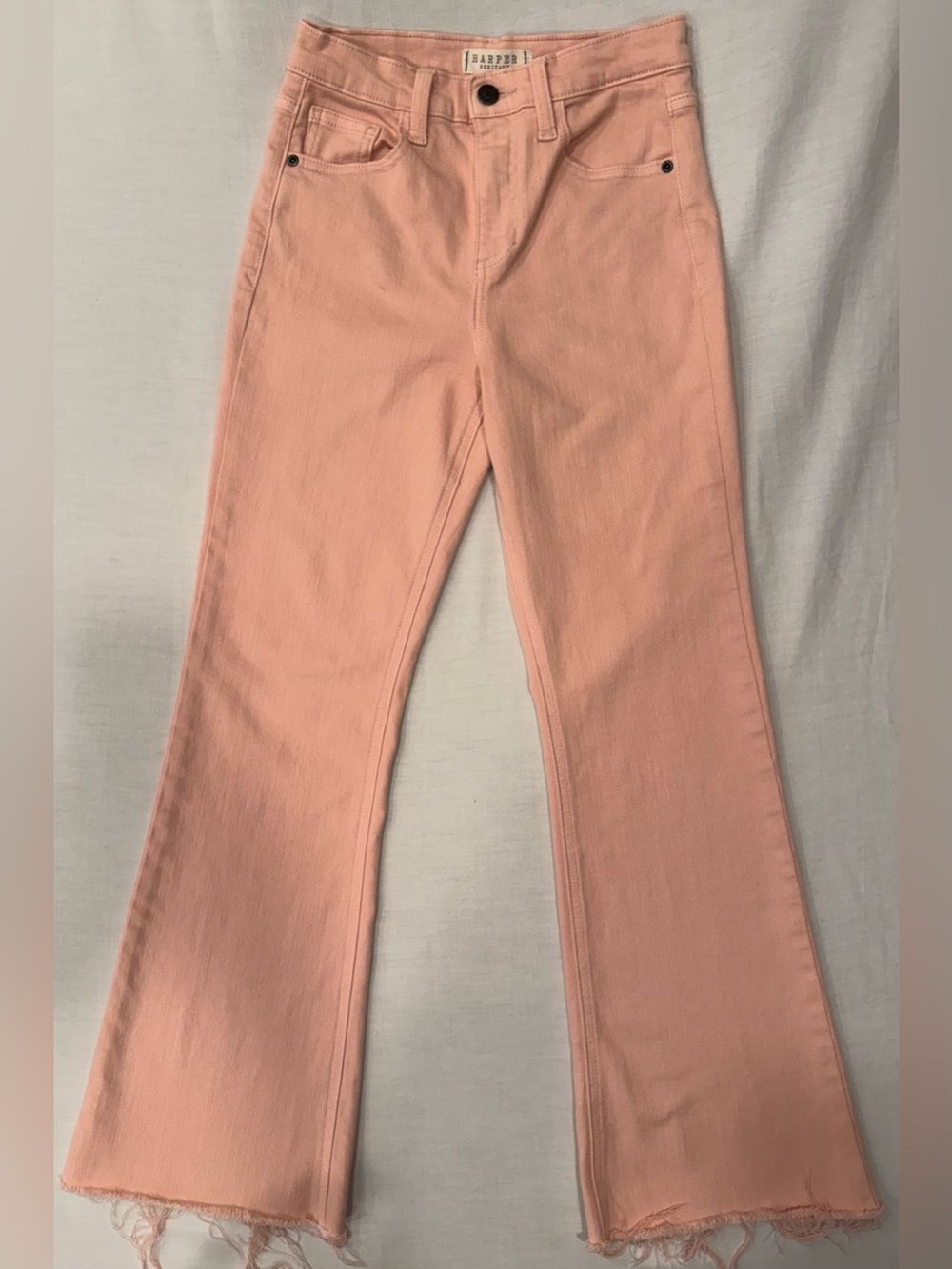 Harper Heritage Francesca's High Waist Kick Crop Pink Jeans 26